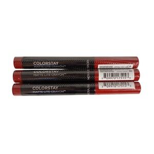 3 Revlon Colorstay Matte Lite Crayon For Lips #009 RUFFLED FEATHERS - SEALED